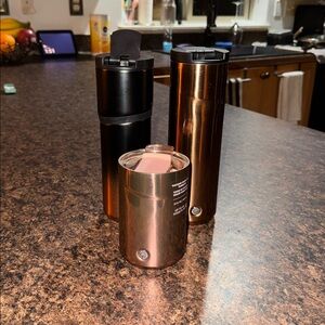 Starbucks Gold and Black Drinkware Collection